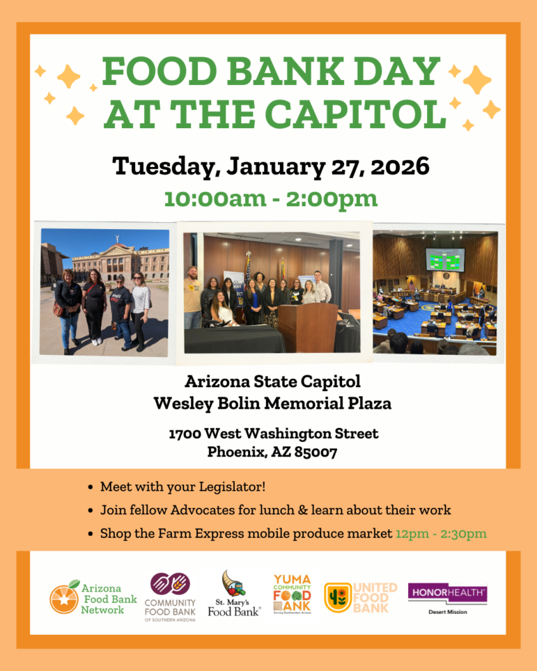 Food Bank Day at the Capitol January 27th, 2026