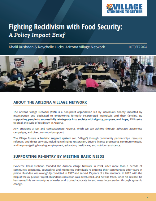 Fighting Recidivism with Food Security